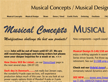 Tablet Screenshot of musicaldesign.com